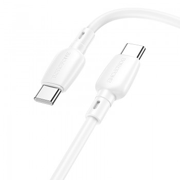 Datový kabel Borofone BX93 Super Power - typ C na typ C - 60W 3A 1 metr bílý