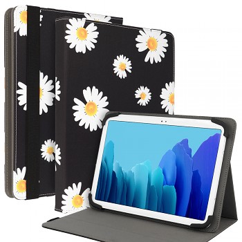 Pouzdro na tablet Wonder Canvas 10 palců černé sedmikrásky