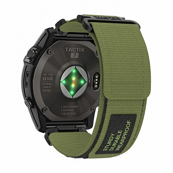 Nylonový řemínek pro Garmin 22 mm design 1 khaki