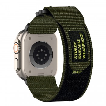 Nylonový řemínek pro Apple Watch 42-44-45-49 design 4 khaki