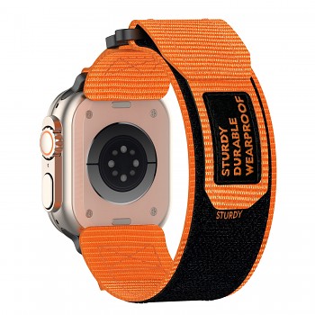 Nylonový řemínek pro Apple Watch 42-44-45-49 design 4 oranžový