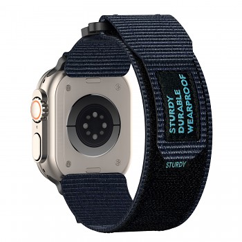 Nylonový řemínek pro Apple Watch 42-44-45-49 design 4 tmavě modrý