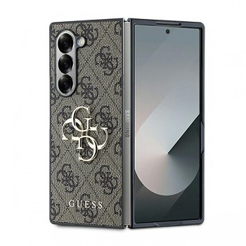 Originální kožený zadní kryt Guess 4G Metal Logo GUHCZFD64GMGBR pro Samsung Galaxy Z Fold 6 brown