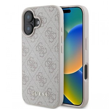 Originální zadní kryt GUESS hardcase 4G Classic GUHCP16MG4GFPI pro iPhone 16 Plus růžový