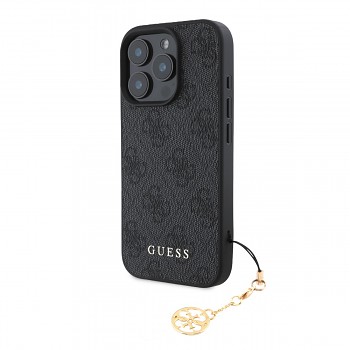 Zadní kryt Guess 4G Charm pro iPhone 16 Pro Tone on Tone Grey