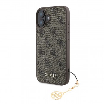 Zadní kryt Guess 4G Charm pro iPhone 16 Plus Tone on Tone Brown