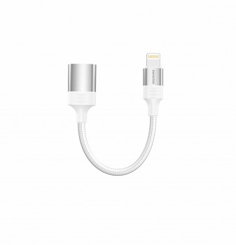 Adaptér OTG Swissten Lightning - USB-A 0,13 m bílý