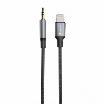 Audio adaptér Swissten Lightning - 3,5 mm jack 1,5 m černý