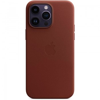 Zadní kožený kryt MPPQ3FE/A Apple vč. MagSafe pro iPhone 14 Pro Max Umber