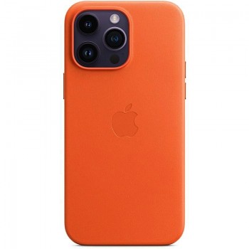 Zadní kožený kryt MPPR3FE/A Apple vč. MagSafe pro iPhone 14 Pro Max Orange