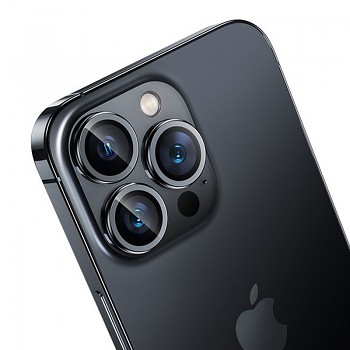 Tvrzené sklo Benks DR Sapphire Lens Protector na fotoaparát pro iPhone 16 Pro-16 Pro Max (3 kusy) stříbrné