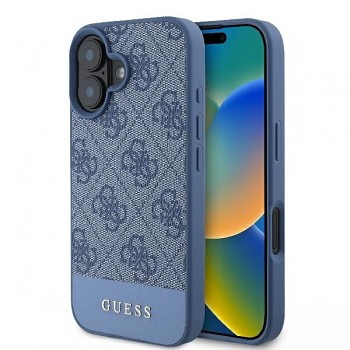 Originální zadní kryt GUESS hardcase 4G Bottom Stripe GUHCP16SG4GLBL pro iPhone 16 blue