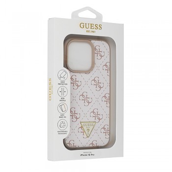 Originální zadní kryt GUESS New 4G Triangle GUHCP16LPG4GPH pro iPhone 16 Pro white