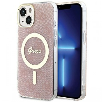 Originální zadní kryt GUESS IML 4G Magsafe GUHMP16LH4STP pro iPhone 16 Pro pink