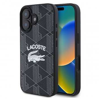 Zadní kryt Lacoste Blend Monogram MagSafe pro iPhone 16 Black