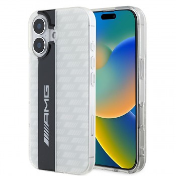 Zadní kryt AMG Carbon Pattern pro iPhone 16 White