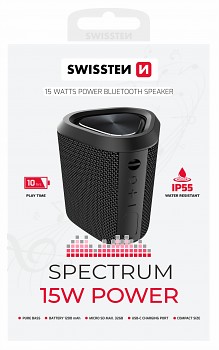 Bluetooth reproduktor Swissten Spectrum 15W černý