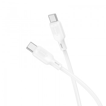 Datový kabel Borofone BX113 Lenny USB-C - USB-C  PD 60W 3A 1m bílý