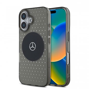 Zadní kryt Mercedes PC-TPU Star Pattern MagSafe pro iPhone 16 Black