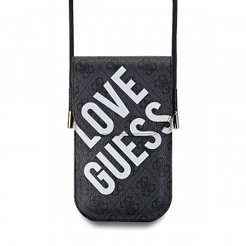 Kabelka na mobil Guess PU 4G Big Love Logo Black