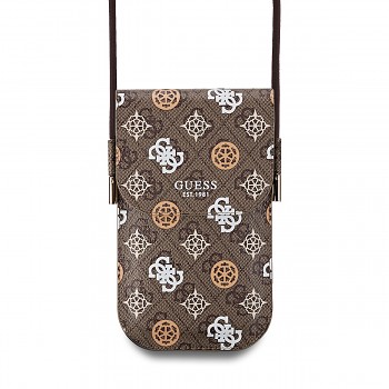 Kabelka na mobil Guess PU 4G Peony Multicolor Brown