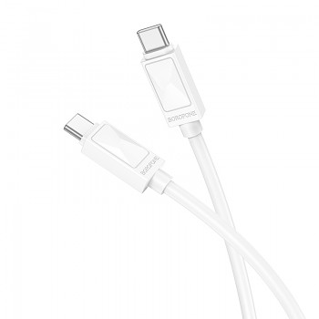 Datový kabel Borofone BX109 Joy - typ C na typ C - 60W 3A 1m bílý