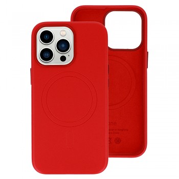 Zadní kryt MagSafe Leather pro iPhone 16 Red