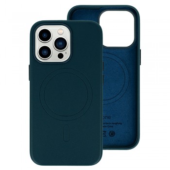 Zadní kryt MagSafe Leather pro iPhone 16 Navy