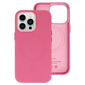 Zadní kryt MagSafe Leather pro iPhone 16 Pink