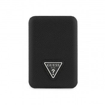 Powerbanka Guess PU Grained Triangle Logo MagSafe 5000mAh Black