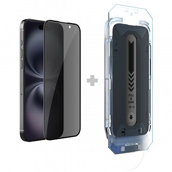 Tvrzené sklo Nillkin 0.25mm Guardian 2.5D pro Apple iPhone 16 Black (s aplikátorem)