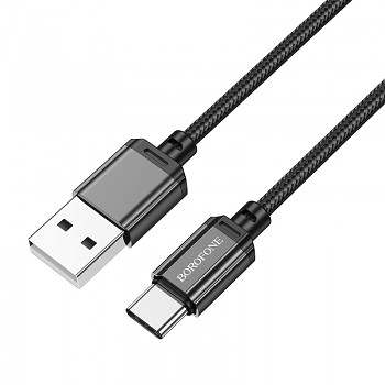 Kabel Borofone BX87 Sharp - USB na typ C - 3A 2m černý