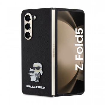 Zadní kryt Karl Lagerfeld PU Saffiano Karl and Choupette NFT pro Samsung Galaxy Z Fold 5 Black