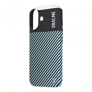 Zadní kryt OBAL:ME Flossy Stripes pro Apple iPhone 16 Plus Black/Sky Blue