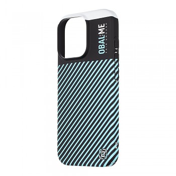 Zadní kryt OBAL:ME Flossy Stripes pro Apple iPhone 16 Pro Black/Sky Blue