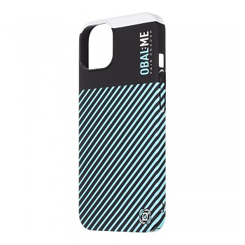 Zadní kryt OBAL:ME Flossy Stripes pro Apple iPhone 13 Black/Sky Blue