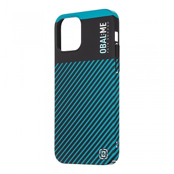 Zadní kryt OBAL:ME Flossy Stripes pro Apple iPhone 12-12 Pro Black/Teal