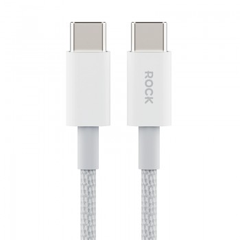 Datový kabel Rock Z20 USB-C - USB-C PD 60W 3A 1m bílý