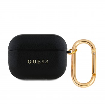 Pouzdro Guess PU Grained Classic Logo pro AirPods 3 Black