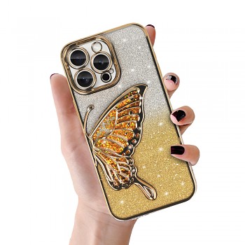 Zadní kryt Tel Protect Butterfly Water pro iPhone 11 zlatý