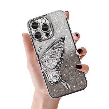 Zadní kryt Tel Protect Butterfly Water pro iPhone 11 stříbrný