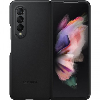 Zadní kryt EF-VF926LBE Samsung Kožený pro Galaxy Z Fold 3 Black