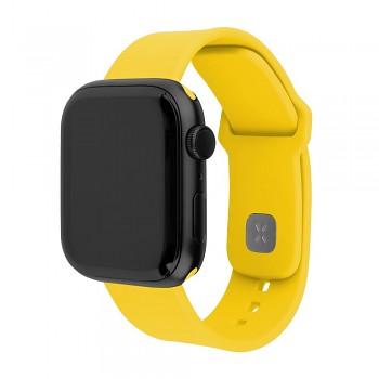 Set silikonových řemínků FIXED Silicone Sporty Strap pro Apple Watch 38-40-41mm, žlutý