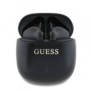 Bezdrátová sluchátka Guess Printed Classic Logo TWS Black