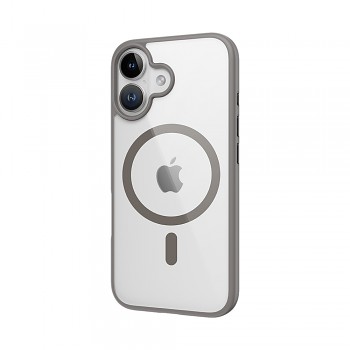 Zadní kryt Rock Guard Series Magnetic pro iPhone 16 clear-titanium