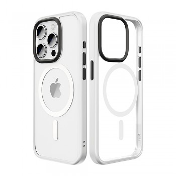 Zadní kryt Rock Guard Series Magnetic pro iPhone 15 clear-white