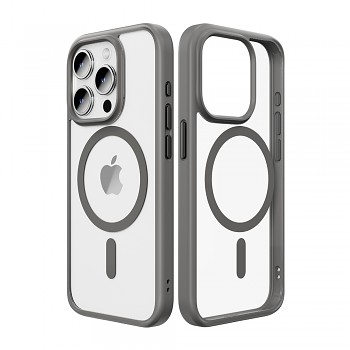 Zadní kryt Rock Guard Series Magnetic pro iPhone 15 Pro Max clear-grey