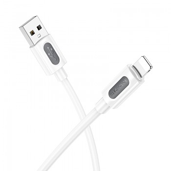 Datový kabel Borofone BX114 Structure USB-A - Lightning 2.4A 1m bílý