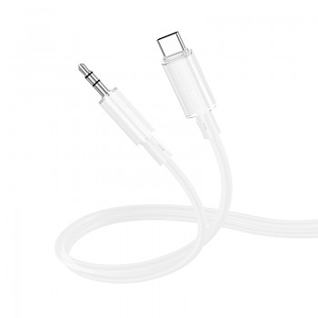 Kabel Borofone BL21 Lemon USB-C - jack 3,5 mm 1m bílý