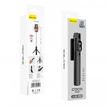 Selfie tripod tyč Blavec Coco P02 Bluetooth 0,7 m (SSCP02-TRB07) černá